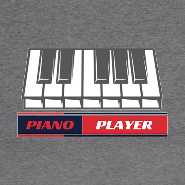 Piano Player Keyboard Piano Keys by Musician Gifts